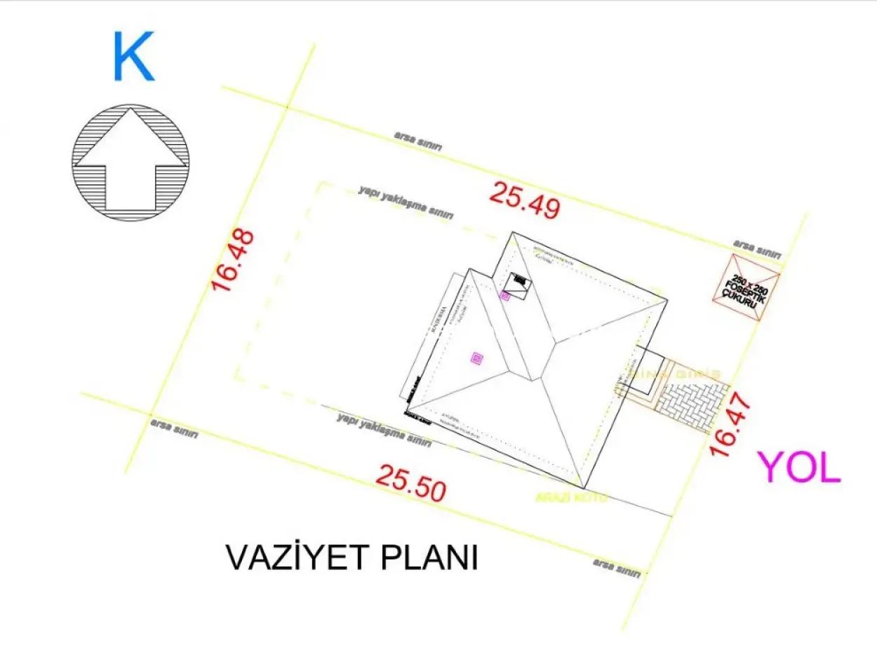 Mugla Ortaca Mergenli 417 M2 Zonierung Projekt Bereit Land Zum Verkauf