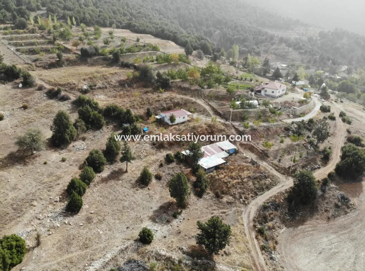 5 000 M2 Grundstück In Çameli Kızılyaka 2 In 1 Einfamilienhaus Und Scheune Zu Vermieten