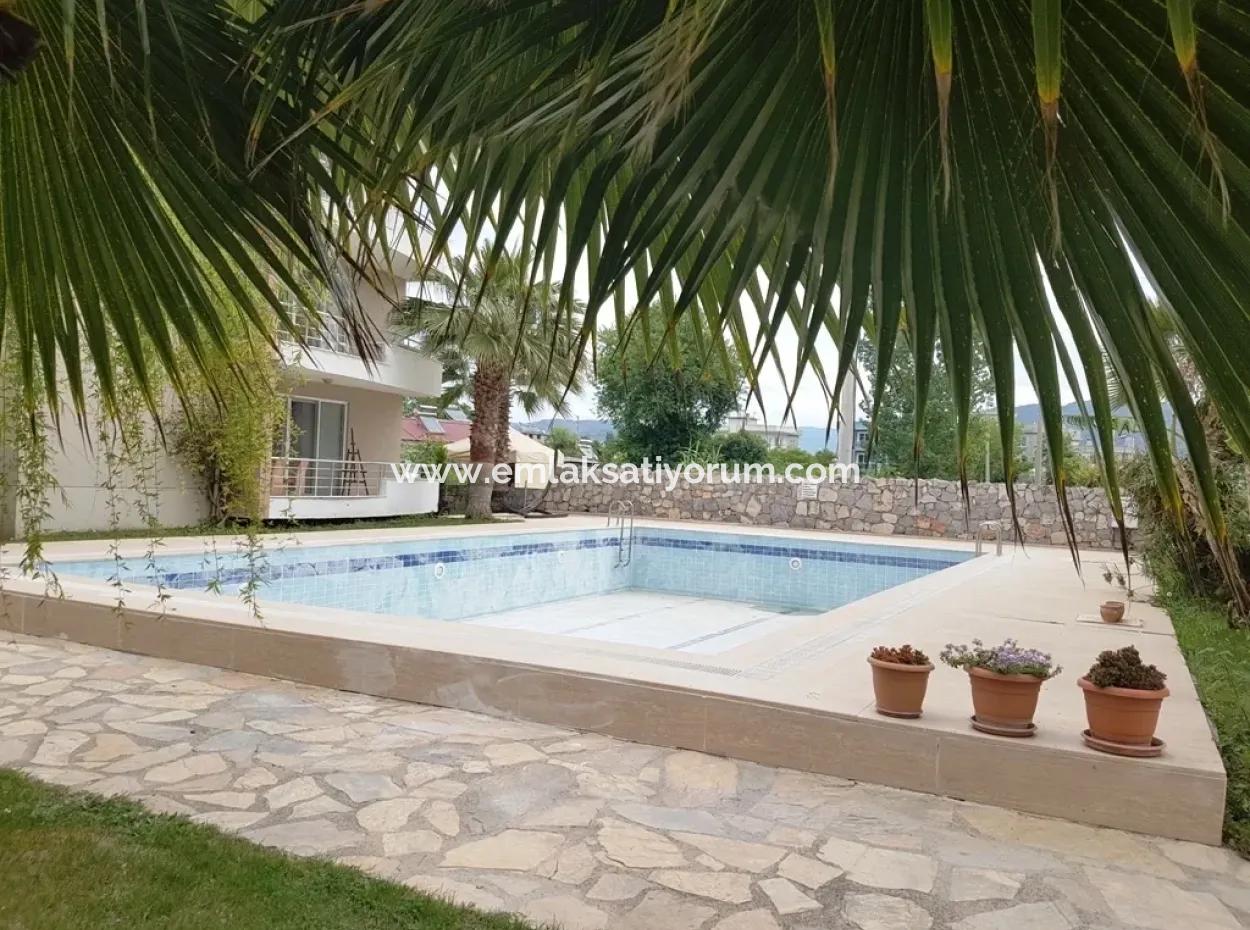 Eine Möblierte Wohnung Mit Pool In Dalaman For Sale, Ein Schnäppchen 2+1