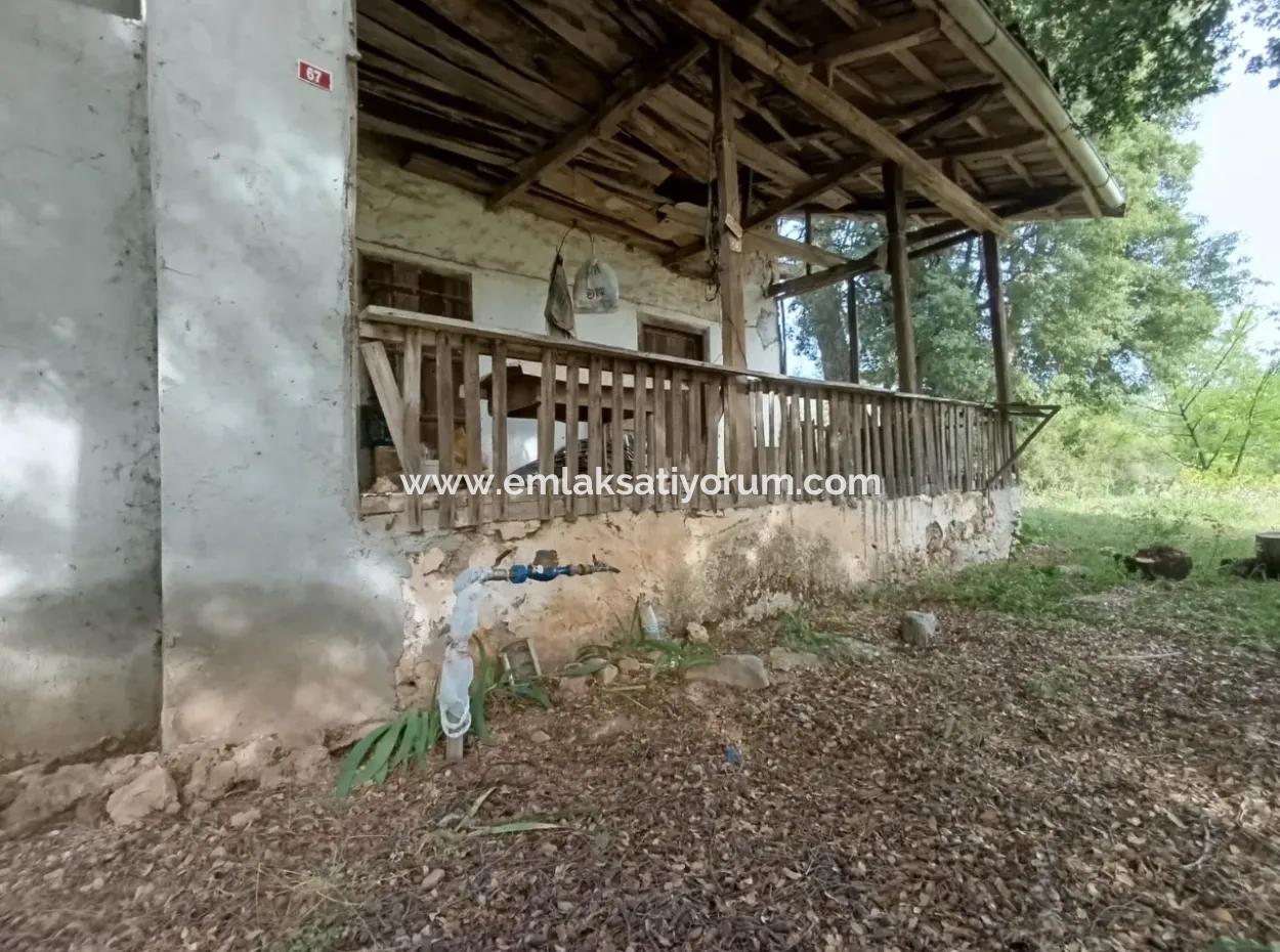 1228 M2 Grundstück Und Kargir Haus Zu Verkaufen In Muğla Menteşe Yaraş, Dorf In Dorf.   