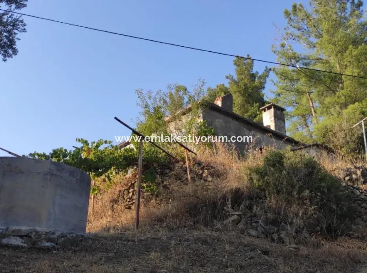 Muğla, Dalaman, Elcik 1 100 M2, Freistehendes Grundstück, 60 M2 Dorfhaus Zu Verkaufen