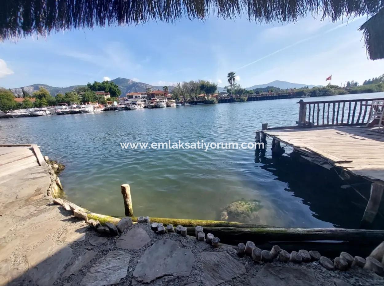 Köyceğiz Çandır Dalyan Canal Zero 865 M2 Haus Und Restaurant Zu Verkaufen