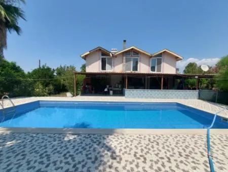 Frei Stehendes Haus Mit Pool, Berg- Und Naturblick In Muğla Ortaca Okçular Zu Verkaufen