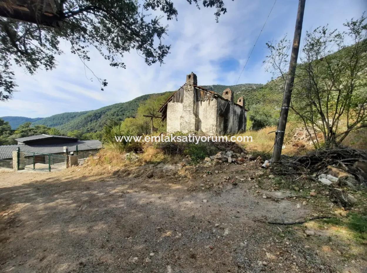 Sea View House For Sale In Gocek Gokceovacik And 246 M2 Land