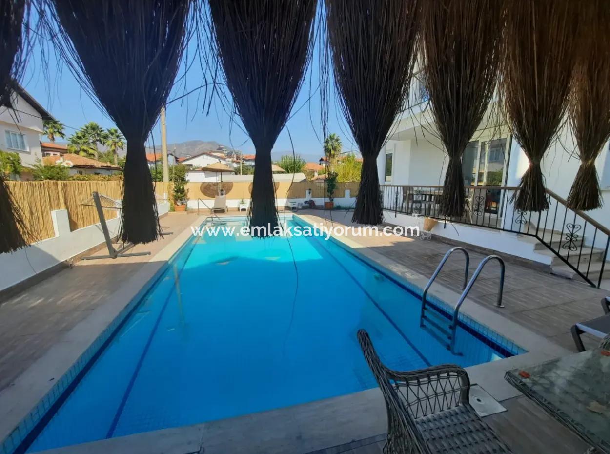 Köyceğizde Close To The Lake Swimming Pool, Furnished, 7 1 Detached Triplex For Rent Until May