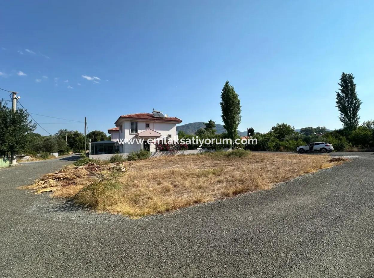 504 M2 Corner Parcel Land With 250 M2 Construction Permit For Sale In Dalyan Okçular