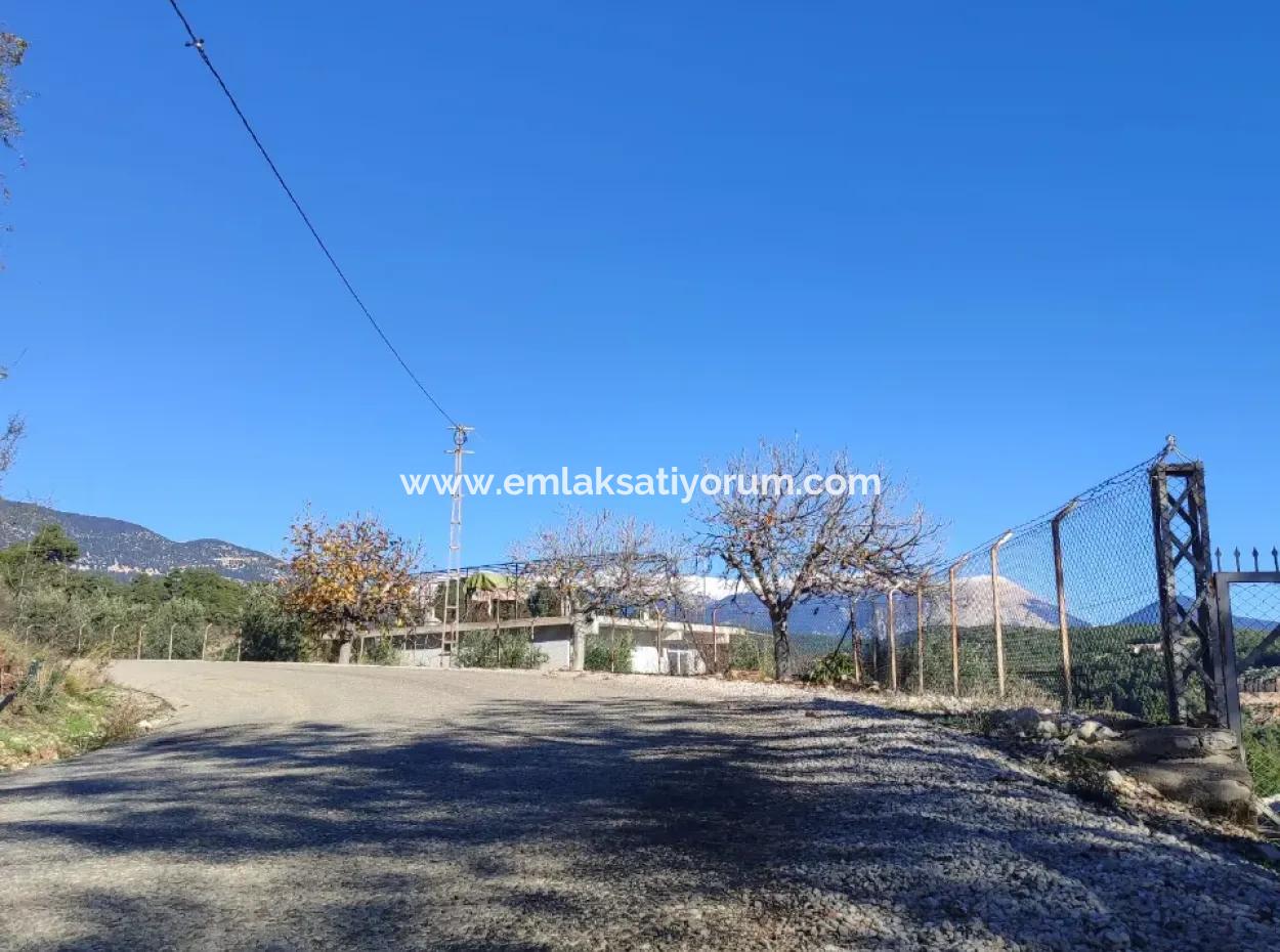 120 M2, 3 1 Single Storey House For Sale On 8500 M2 Land With Sea And Nature View In Antalya Finike Alacadağ