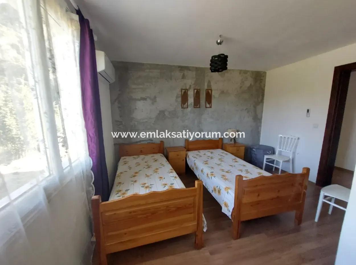 On 400 M2 Land In Ortaca Okçular, 100 M2 2 1 Detached Furnished House With Swimming Pool For Rent