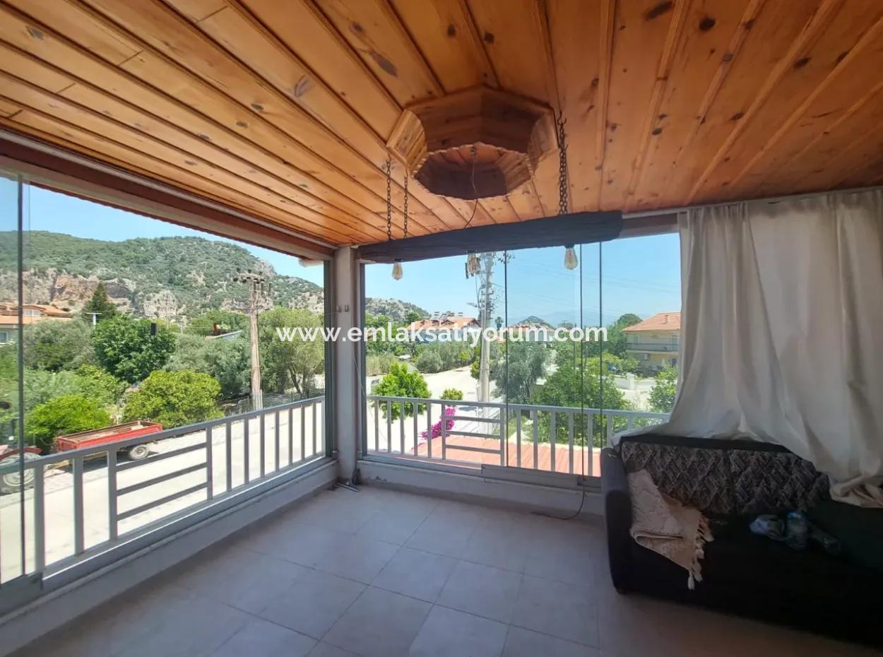 On A 500 M2 Detached Plot In Muğla Dalyan, 2 Furnished Apartments 220 M2 For Rent