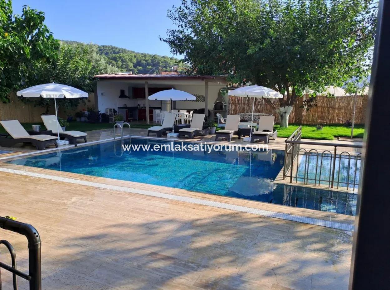 Ortaca Ekşiliyurt 2 1 Furnished Duplex For Rent On A 700 M2 Plot With Swimming Pool
