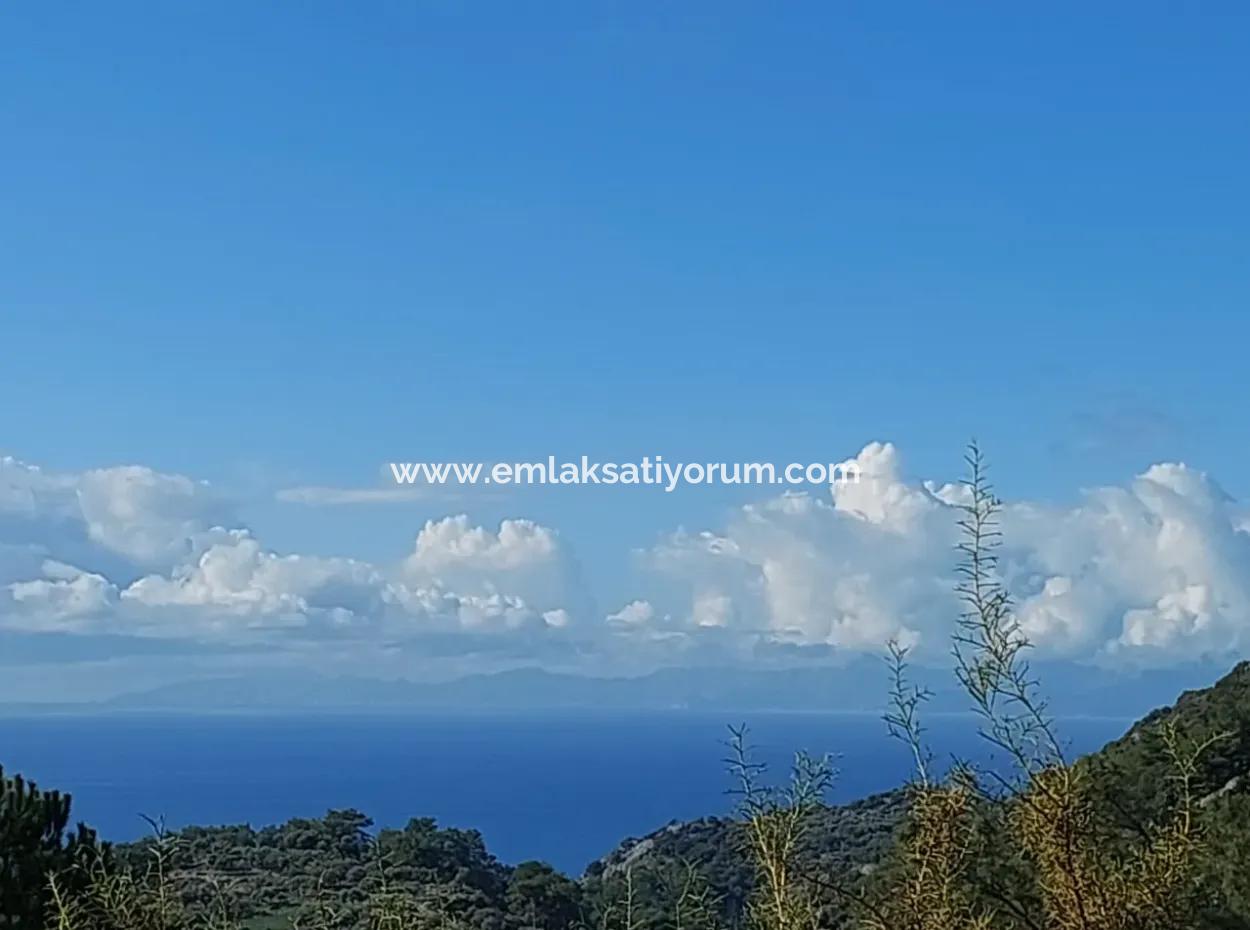 Ortaca Gökbel Detached 2 640 M2 Land With Sea View For Sale