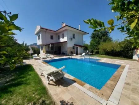 Detached Villa With Pool For Sale In Dalyan – 3 1 Duplex With Heat Pump