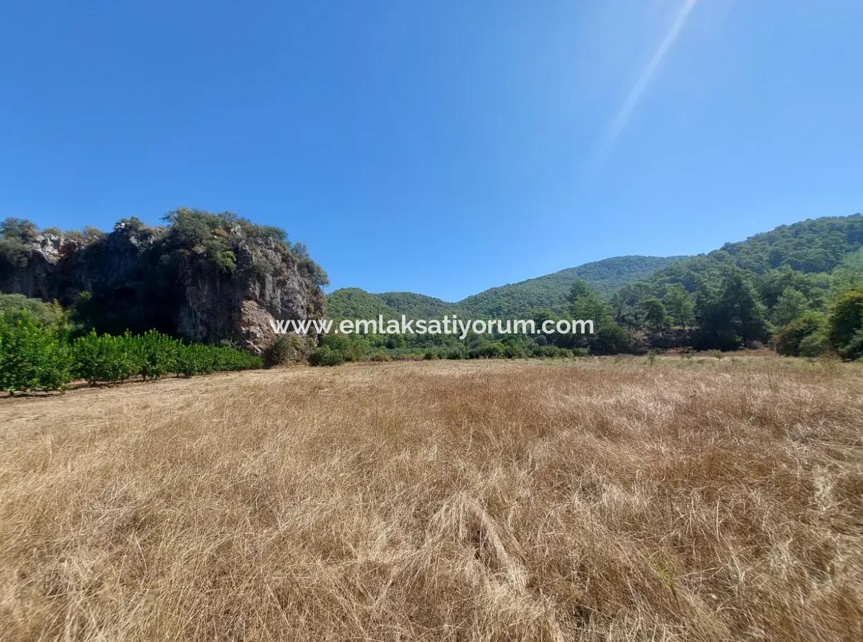 Ortaca Okçularda Dağ Ve Doğa Manzaralı 4.427 M2 Verimli Arazi Satılık