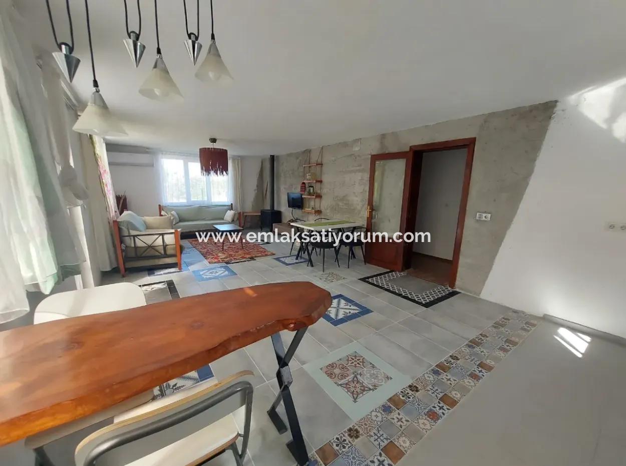 Ortaca Okçularda 400 M2 Arazide, 100 M2 2+1 Müstakil Eşyalı Yüzme Havuzlu Ev Kiralık