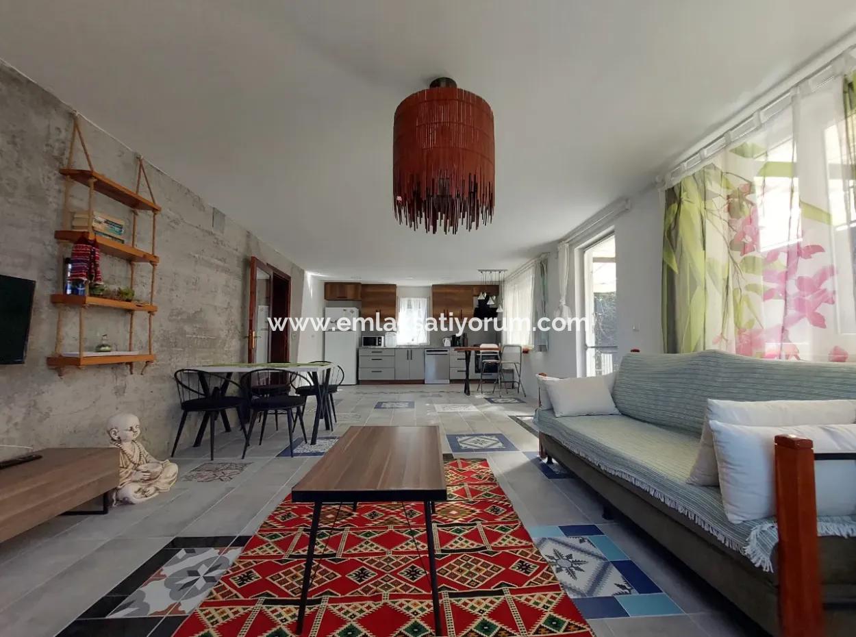 Ortaca Okçularda 400 M2 Arazide, 100 M2 2+1 Müstakil Eşyalı Yüzme Havuzlu Ev Kiralık