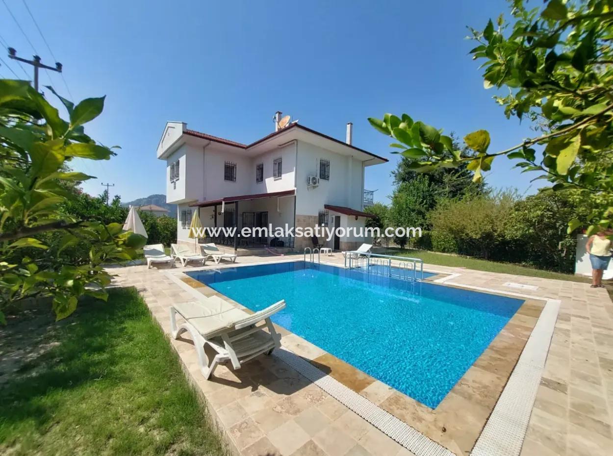 Dalyan’da Satılık Müstakil Havuzlu Villa – Isı Pompalı, 3+1 Dubleks